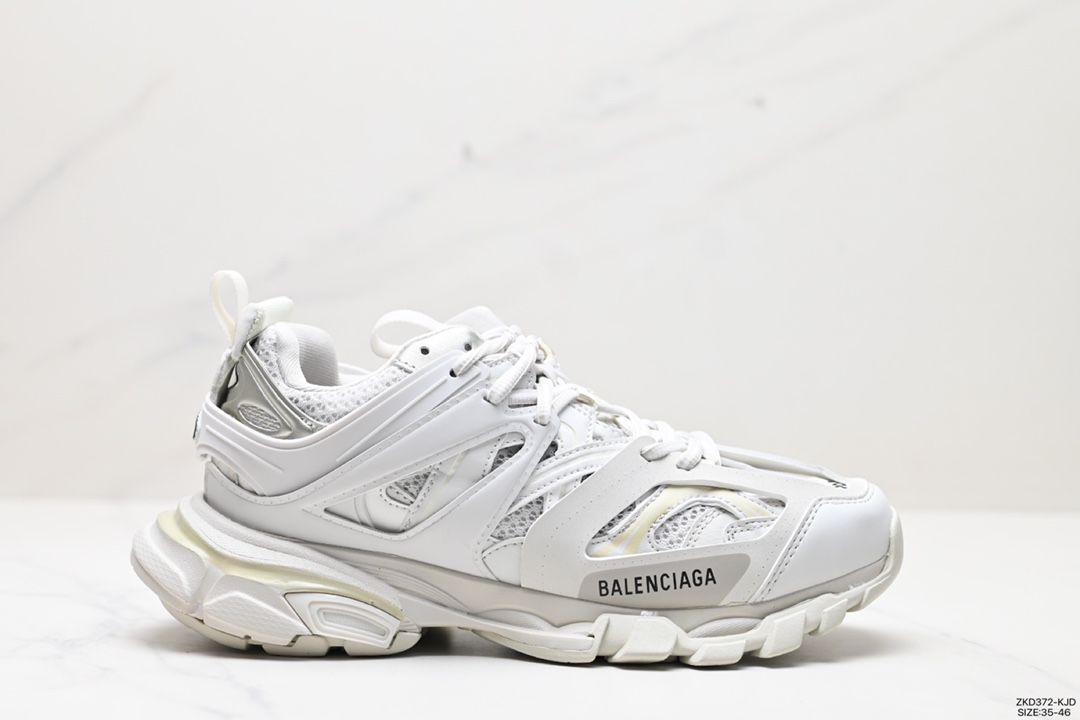 270 高奢品牌-巴黎世家 Balenciaga Sneaker Tess s.Gomma MAILLE WHITE/ORANGE  3.0代  542023 W1GC1 9059