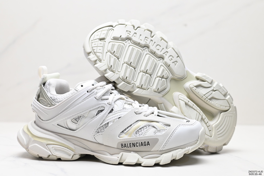 270 高奢品牌-巴黎世家 Balenciaga Sneaker Tess s.Gomma MAILLE WHITE/ORANGE  3.0代  542023 W1GC1 9059