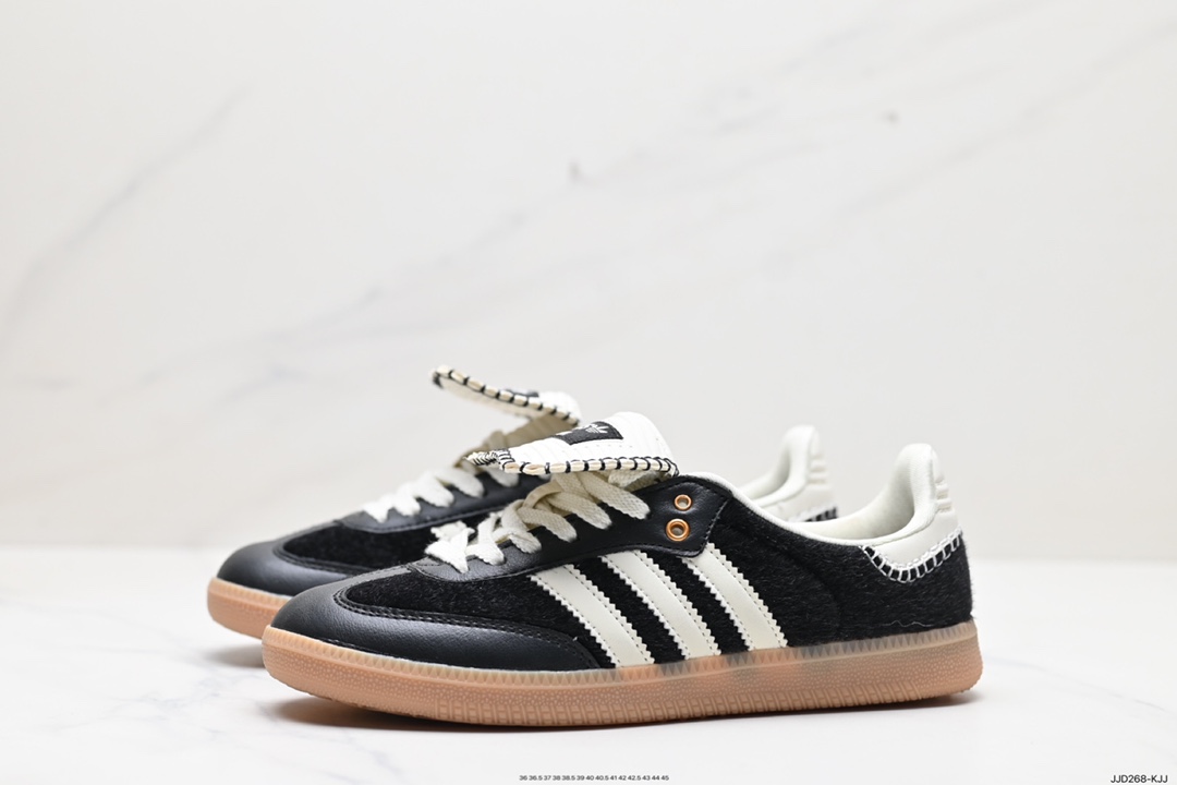 130 阿迪达斯AdidasOriginals Wb Pony Tonal Samba 桑巴舞系列绅士德训足球风百搭低帮休闲运动板鞋  IE0580