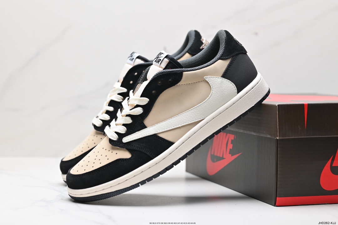 190 Fragment x Travis Scott x Air Jordan 1 Low 三方联名倒钩 DM7866-200