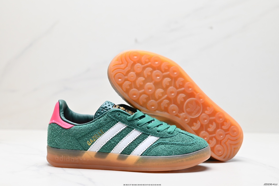 140 阿迪达斯Adidas Originals Gazelle Indoor 三叶草复古防滑耐磨低帮板鞋 HQ8717