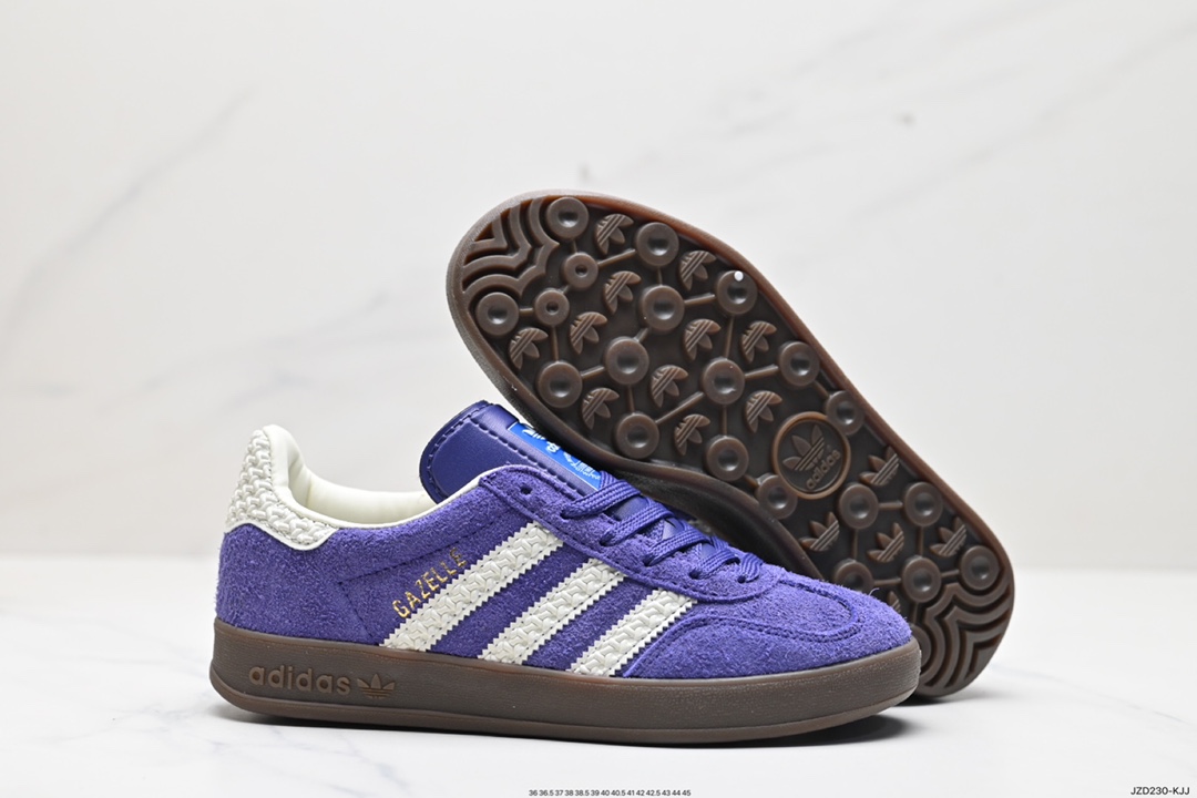 140 阿迪达斯Adidas Originals Gazelle Indoor 三叶草复古防滑耐磨低帮板鞋 HQ8717