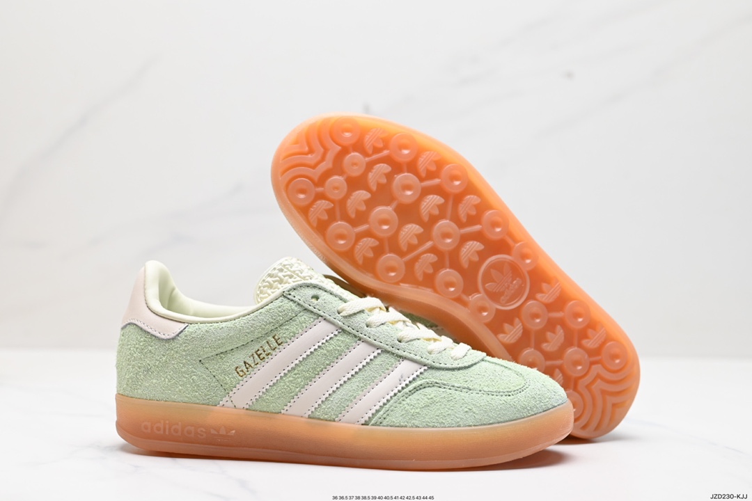 140 阿迪达斯Adidas Originals Gazelle Indoor 三叶草复古防滑耐磨低帮板鞋 HQ8717