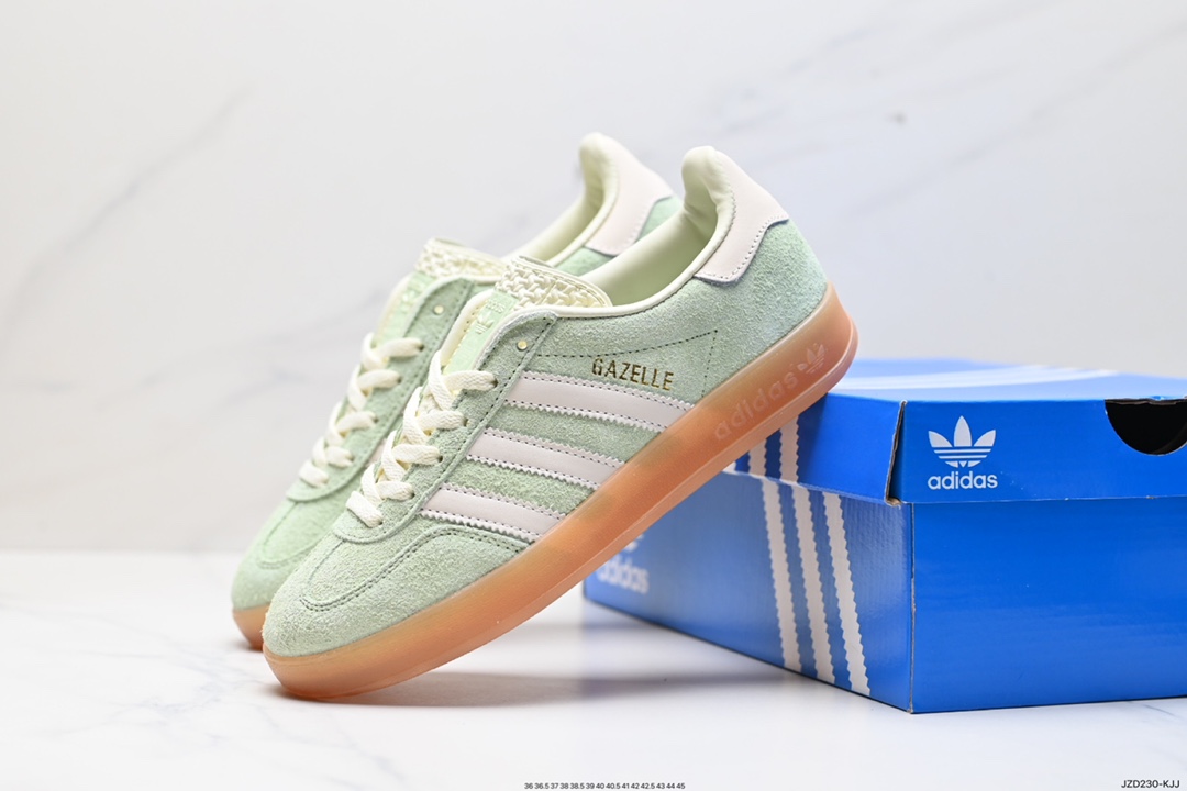 140 阿迪达斯Adidas Originals Gazelle Indoor 三叶草复古防滑耐磨低帮板鞋 HQ8717