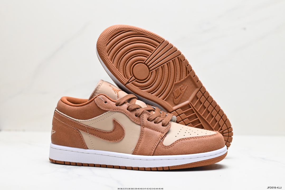 170 Nike Air Jordan 1 Low 白棕蓝 AJ1乔丹一代低帮经典复古文化休闲运动篮球鞋  FJ3453-200