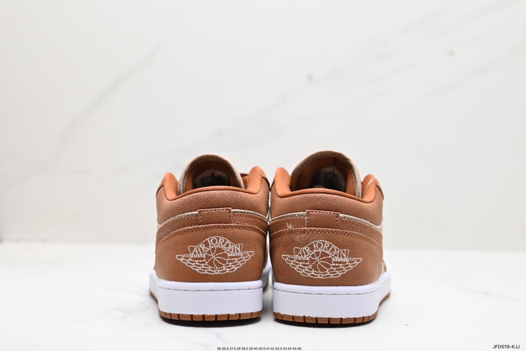 170 Nike Air Jordan 1 Low 白棕蓝 AJ1乔丹一代低帮经典复古文化休闲运动篮球鞋  FJ3453-200