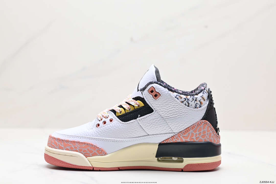 240 耐克Nike Air Jordan 3 Retro GS”Red Stardust”迈克尔·乔丹AJ3代中帮复古休闲运动文化篮球鞋“花卉粉樱花粉白”441140-100