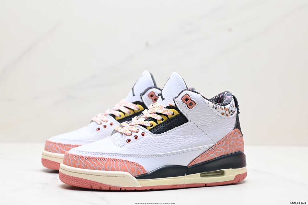 240 耐克Nike Air Jordan 3 Retro GS”Red Stardust”迈克尔·乔丹AJ3代中帮复古休闲运动文化篮球鞋“花卉粉樱花粉白”441140-100