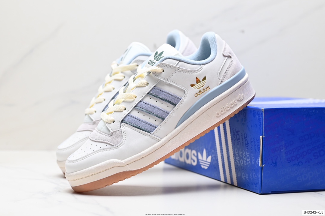 190 Adidas Forum EXHIBIT Low 三叶草低邦 经典魔术贴复古板鞋  IG3964