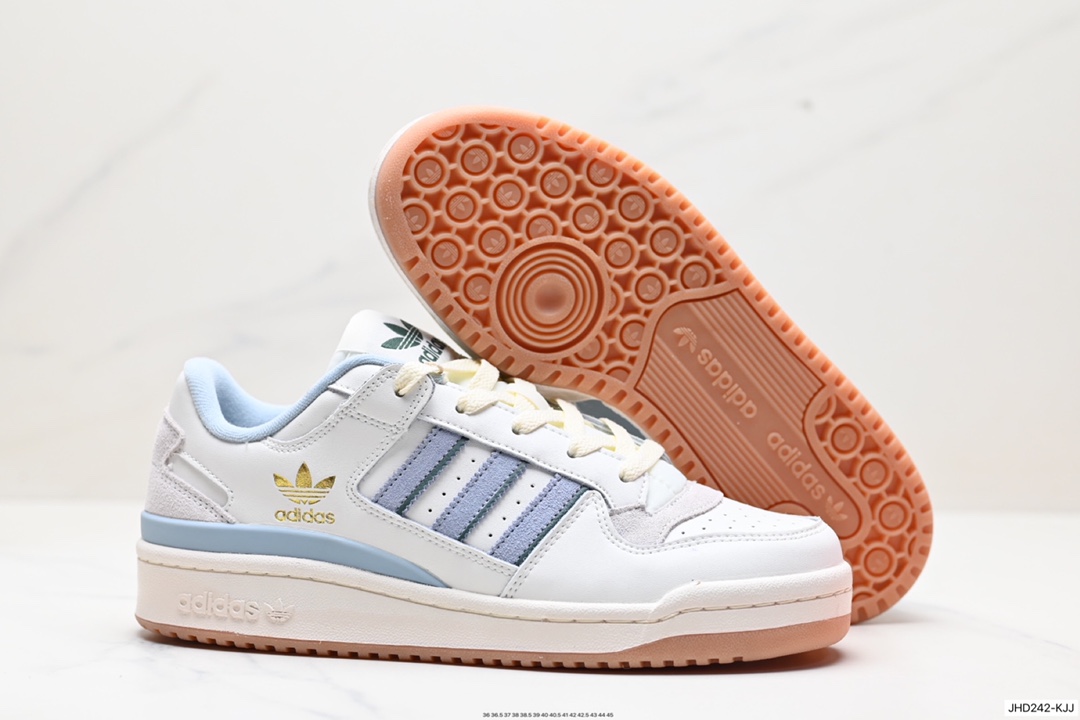 190 Adidas Forum EXHIBIT Low 三叶草低邦 经典魔术贴复古板鞋  IG3964