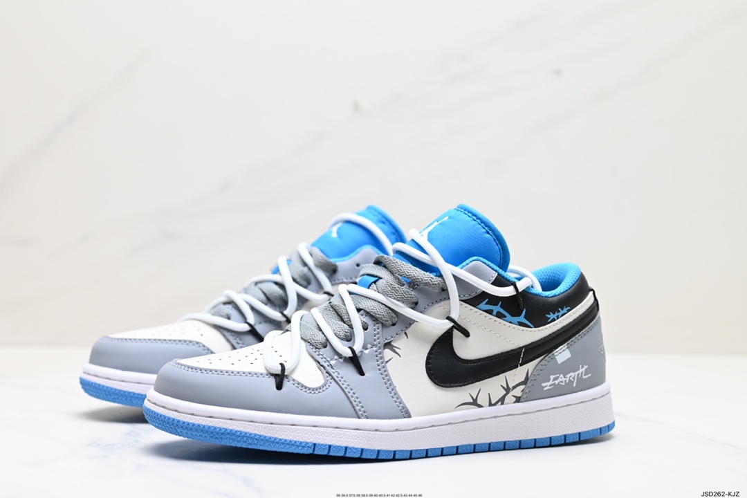 200 耐克Nike Air Jordan 1 Low SE”Phantom Denim Swoosh“AJ1乔丹一代篮球鞋 553558-174