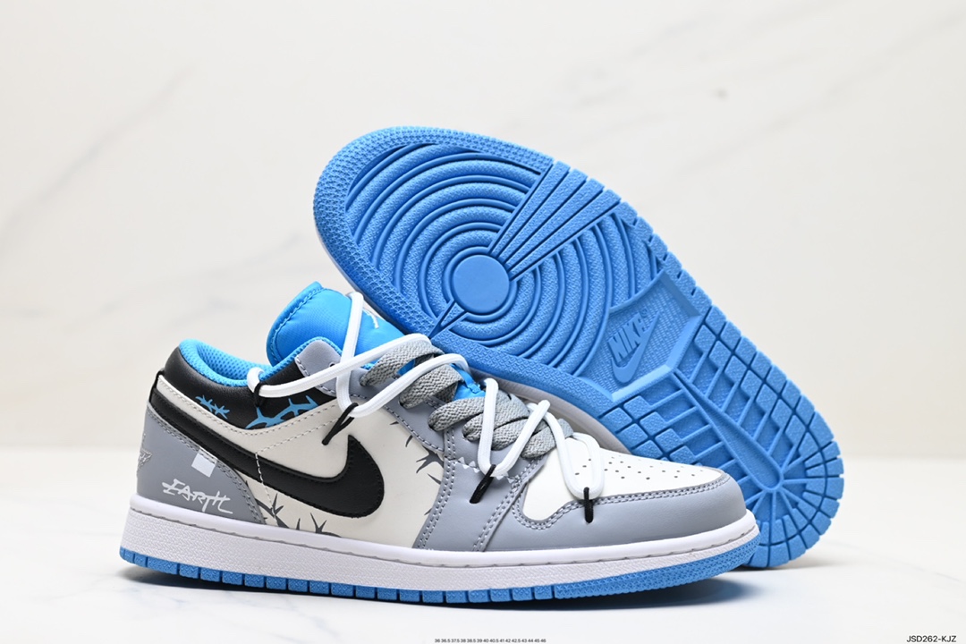 200 耐克Nike Air Jordan 1 Low SE”Phantom Denim Swoosh“AJ1乔丹一代篮球鞋 553558-174