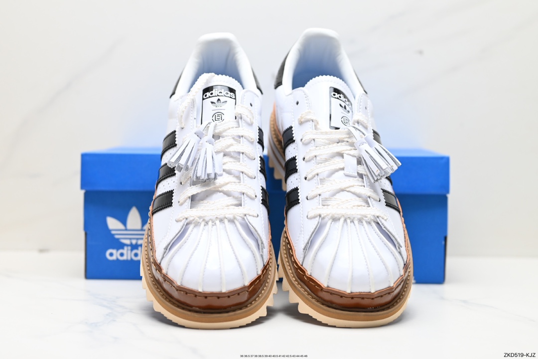 270 CLOT x adidas originals Superstar 白色此款将贝壳头 IH3132