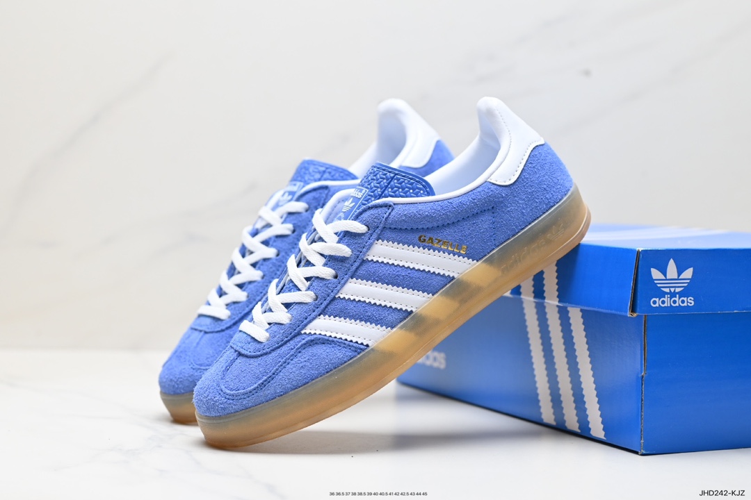 190 阿迪达斯Adidas Originals Gazelle Indoor 三叶草复古防滑耐磨低帮板鞋 HQ8717