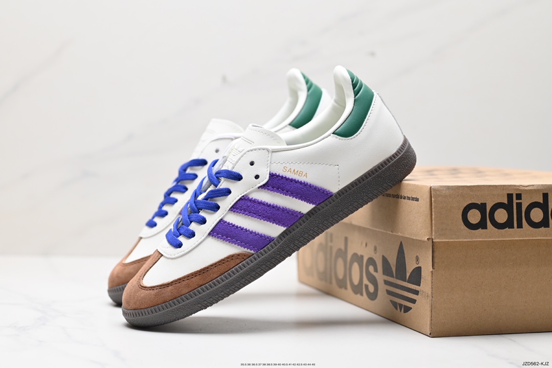 140 阿迪达斯Adidas originals Gazelle Indoor ”棕紫绿“ ID8349