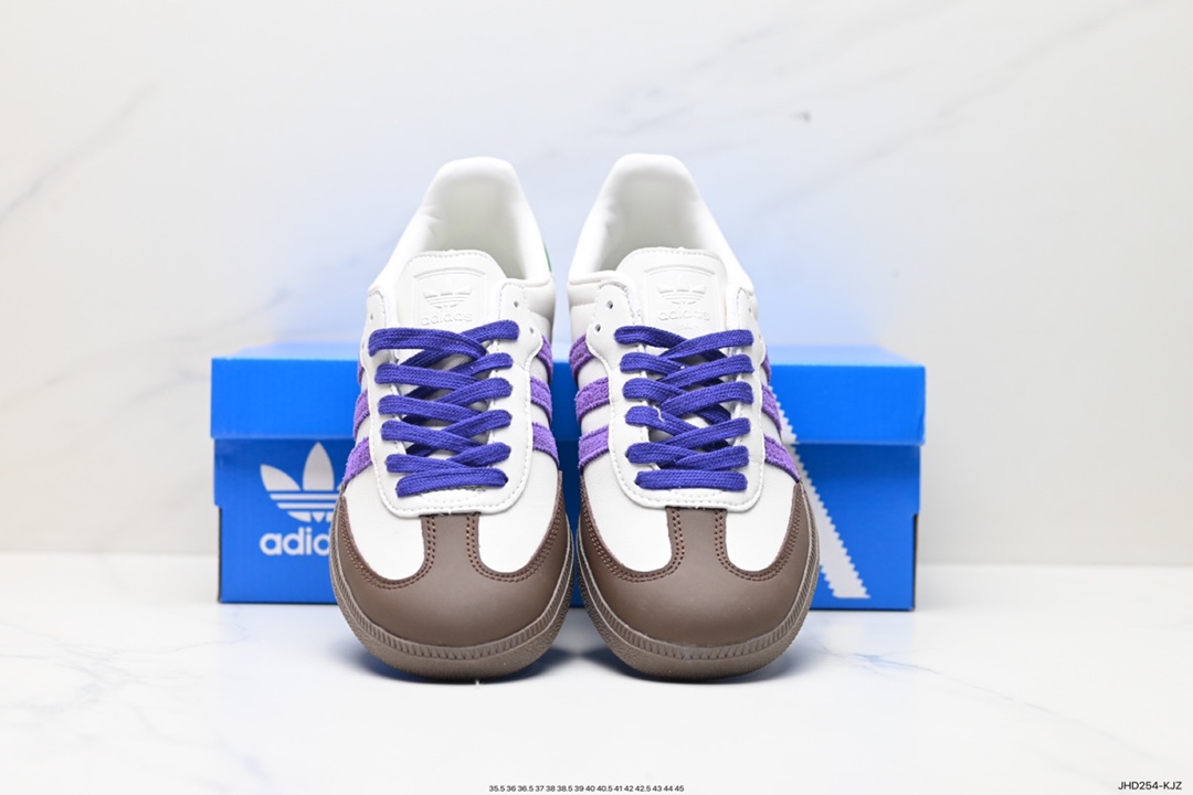 190 阿迪达斯Adidas originals Gazelle Indoor ”棕紫绿“ ID8349