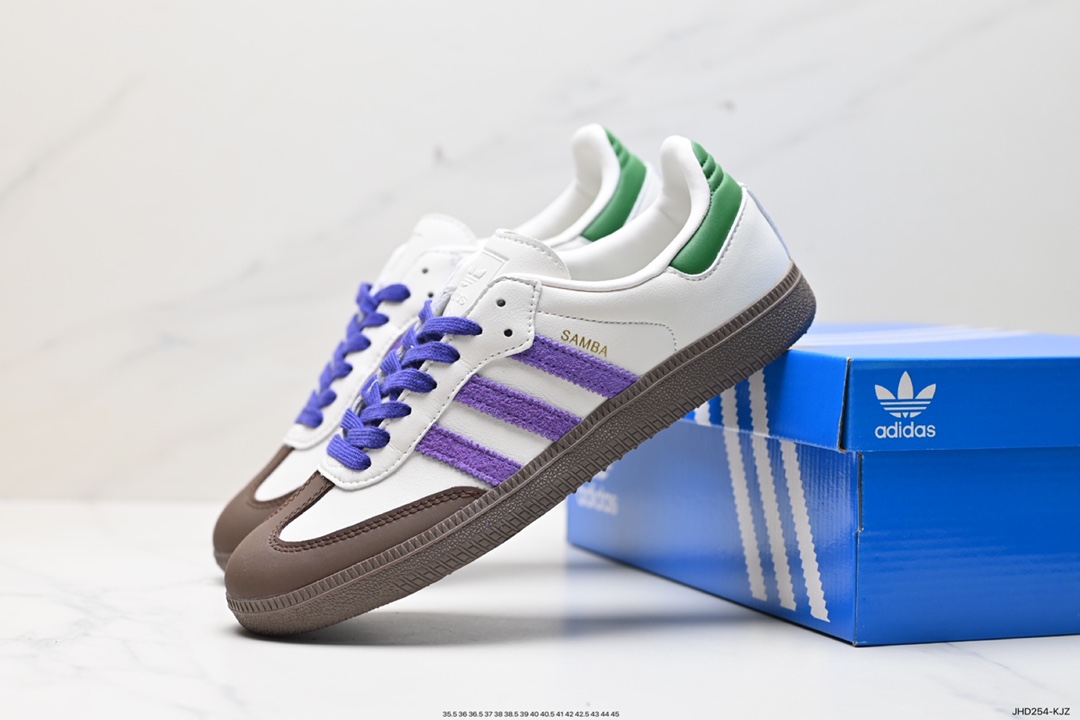 190 阿迪达斯Adidas originals Gazelle Indoor ”棕紫绿“ ID8349