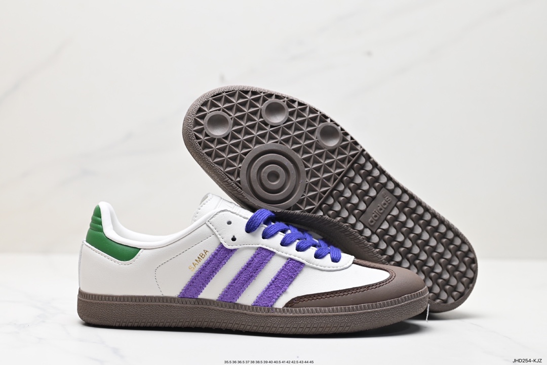 190 阿迪达斯Adidas originals Gazelle Indoor ”棕紫绿“ ID8349