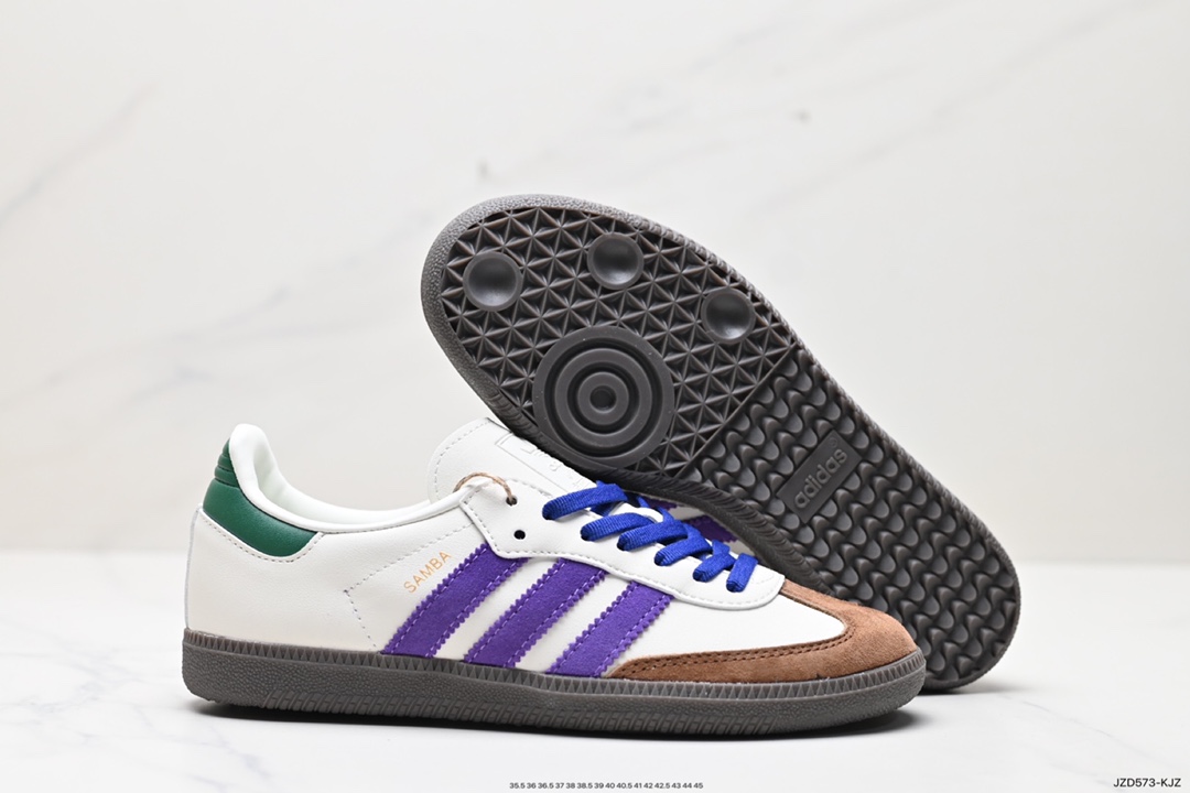 140 阿迪达斯Adidas originals Gazelle Indoor ”棕紫绿“  ID8349