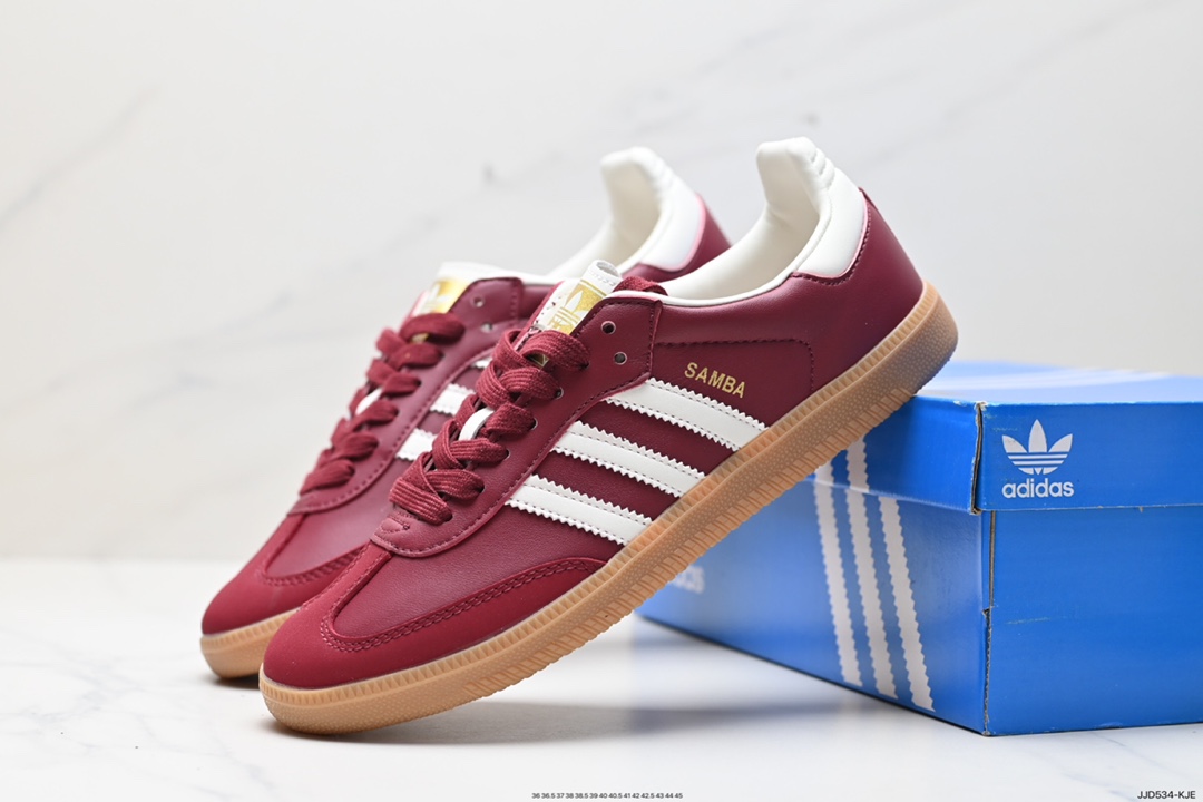 130 阿迪达斯三叶草Adidas Originals Samba Vegan OG桑巴舞板鞋 ID0477