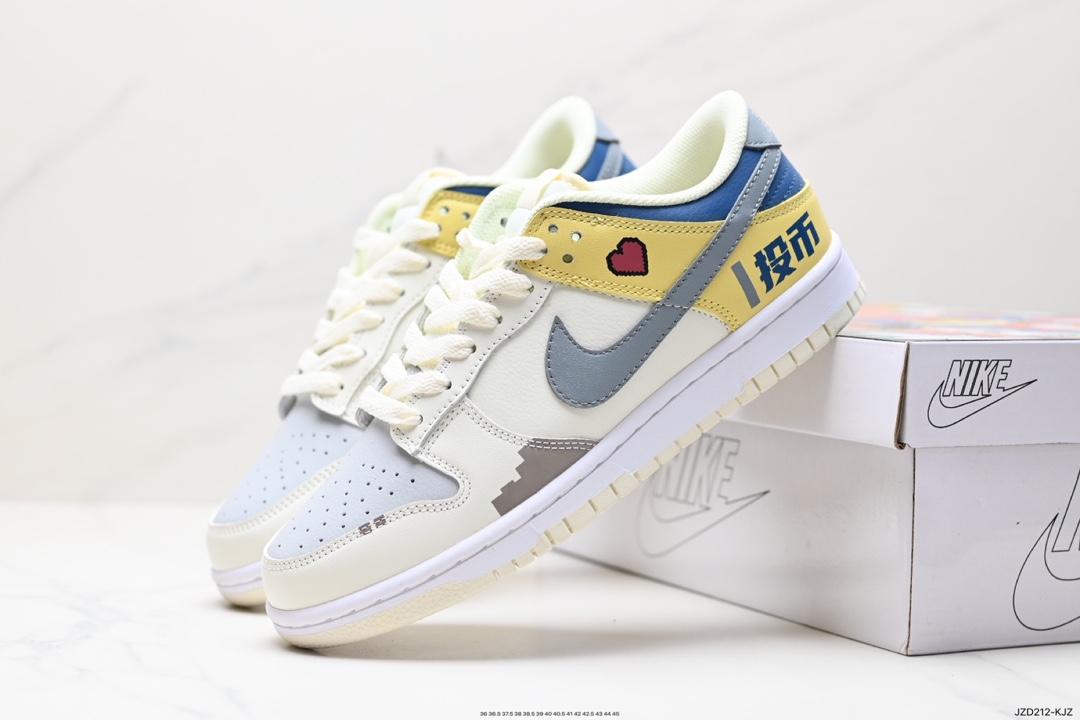 140 DK NK SB Dunk Low 复古CD主题 高端定制 低帮休闲运动板鞋  RU2236-563