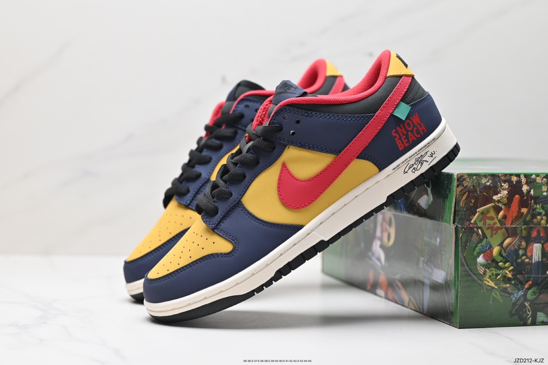 140 DK NK SB Dunk Low 复古CD主题 高端定制 低帮休闲运动板鞋  RU2236-563