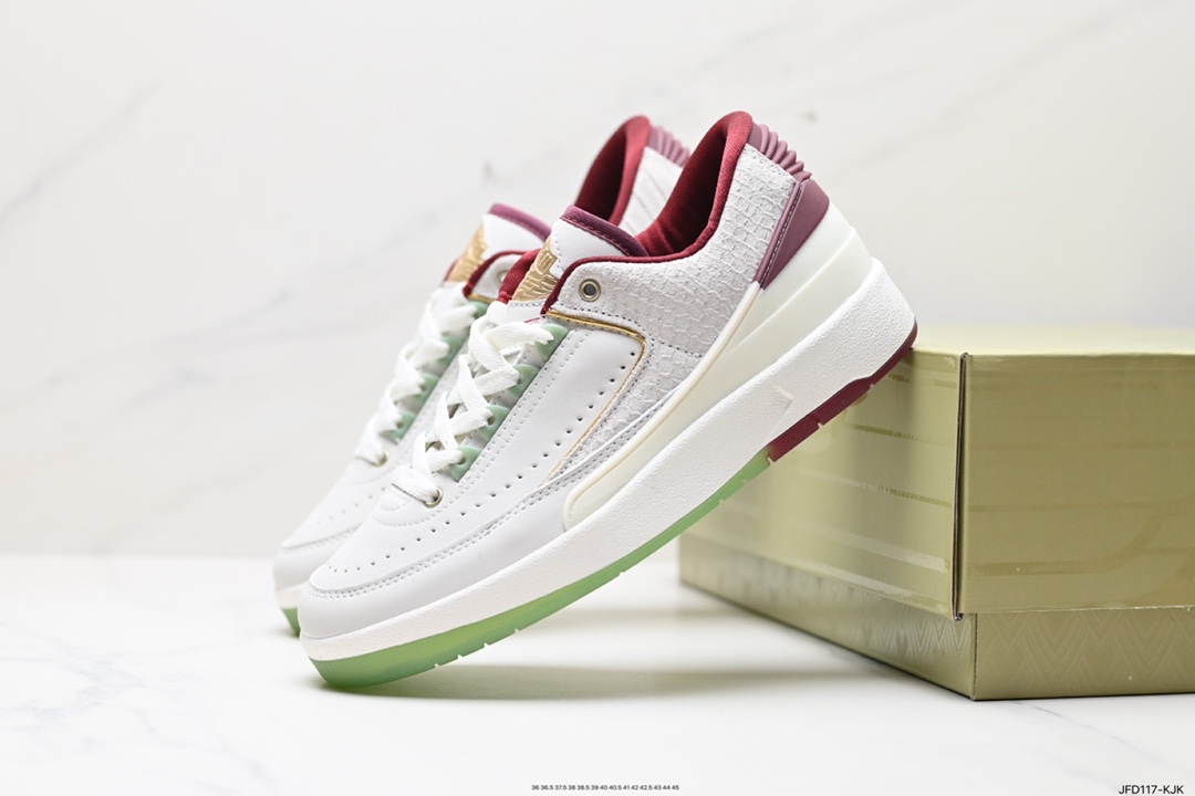 170 shelflife x Jordan Air Jordan 2 retro low潮流 轻便 低帮 复古篮球鞋 FJ3468-300