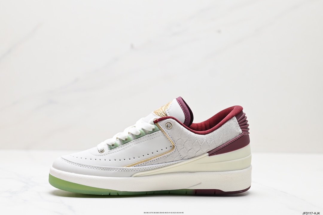 170 shelflife x Jordan Air Jordan 2 retro low潮流 轻便 低帮 复古篮球鞋 FJ3468-300