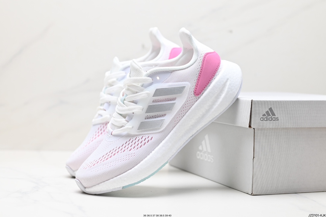 140 阿迪达斯Adidas PureBOOST 22爆米花缓震中底跑步鞋 HQ1457