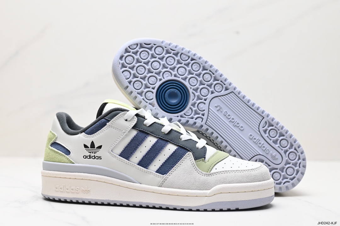 190 Adidas Forum EXHIBIT Low 三叶草低邦 经典魔术贴复古板鞋  ID6263