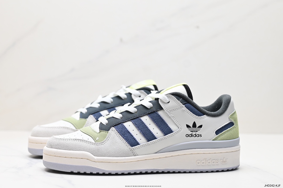 190 Adidas Forum EXHIBIT Low 三叶草低邦 经典魔术贴复古板鞋  ID6263