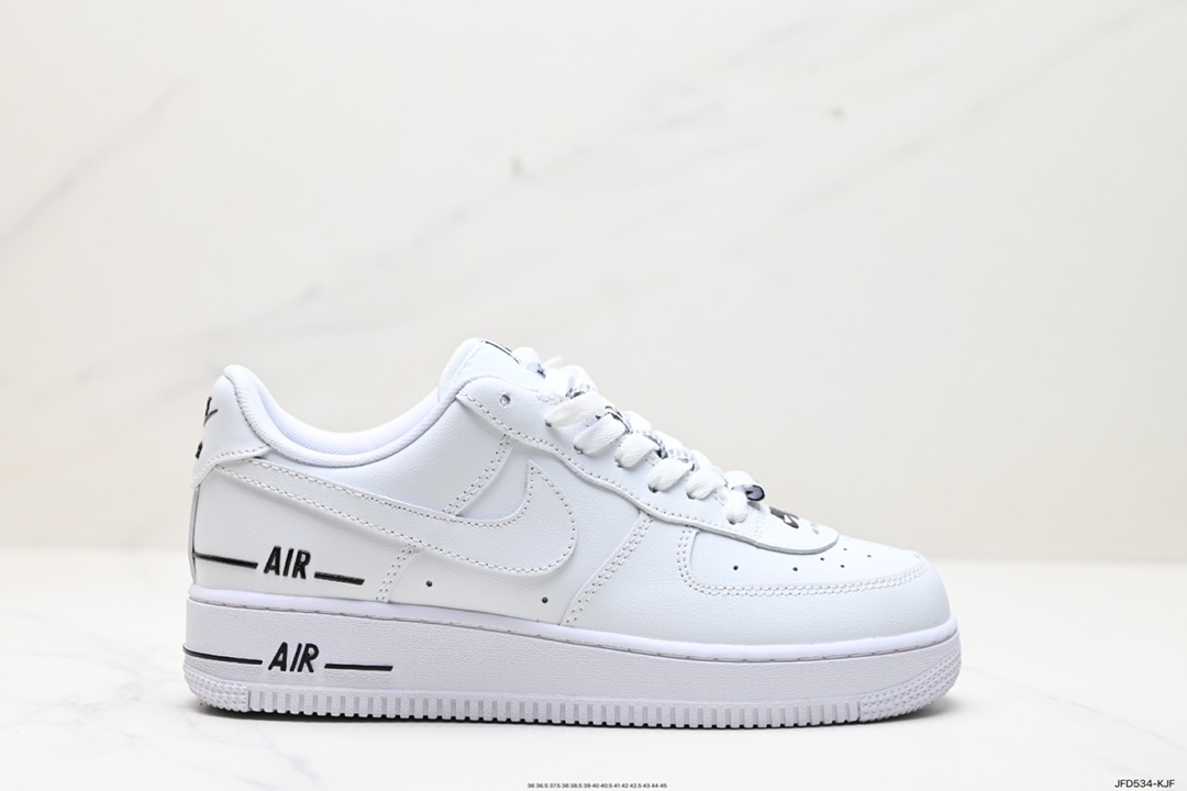 170 耐克NIKE 耐克空军低帮板鞋 白黑串标Nike Wmns Air Force 1”Double Air Barely鞋 CJ1379-100