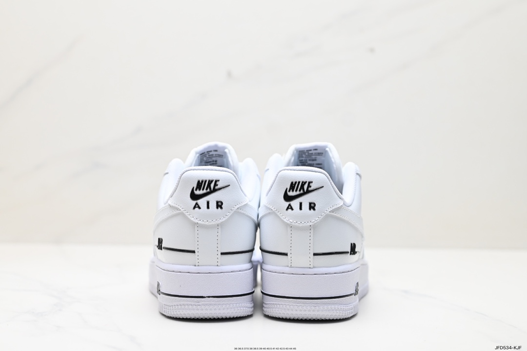 170 耐克NIKE 耐克空军低帮板鞋 白黑串标Nike Wmns Air Force 1”Double Air Barely鞋 CJ1379-100