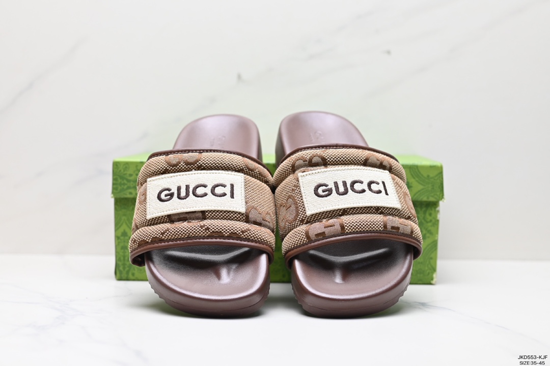 160 古驰 Gucci Leather slide with bow 沙滩皮革一字拖高奢拖鞋 620508 B8B00 G066