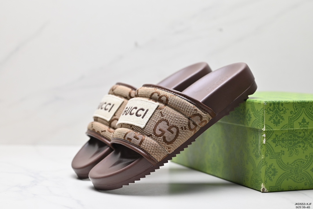 160 古驰 Gucci Leather slide with bow 沙滩皮革一字拖高奢拖鞋 620508 B8B00 G066