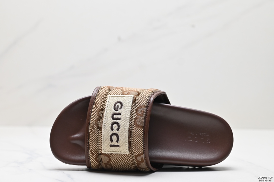 160 古驰 Gucci Leather slide with bow 沙滩皮革一字拖高奢拖鞋 620508 B8B00 G066