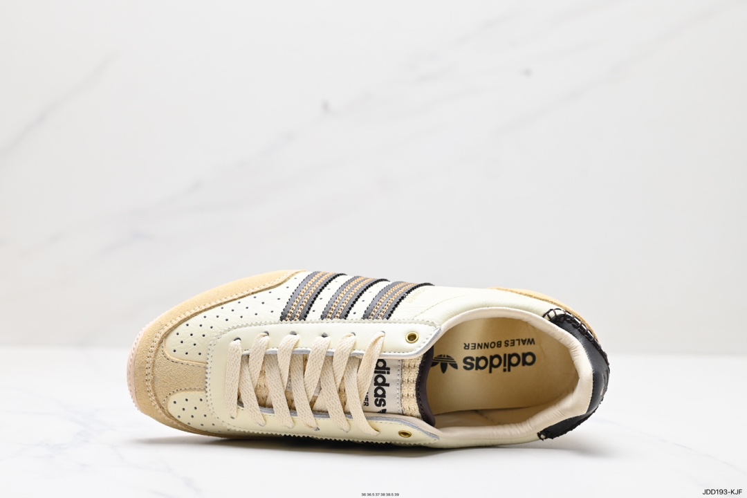 120 Wales Bonner x Adidas WB Japan Low”Cream White Dark Brown“WB日产慢跑鞋“奶油白淡黄深棕 GZ3964