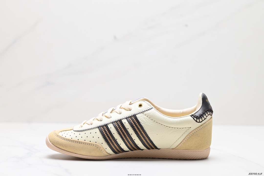 120 Wales Bonner x Adidas WB Japan Low”Cream White Dark Brown“WB日产慢跑鞋“奶油白淡黄深棕 GZ3964