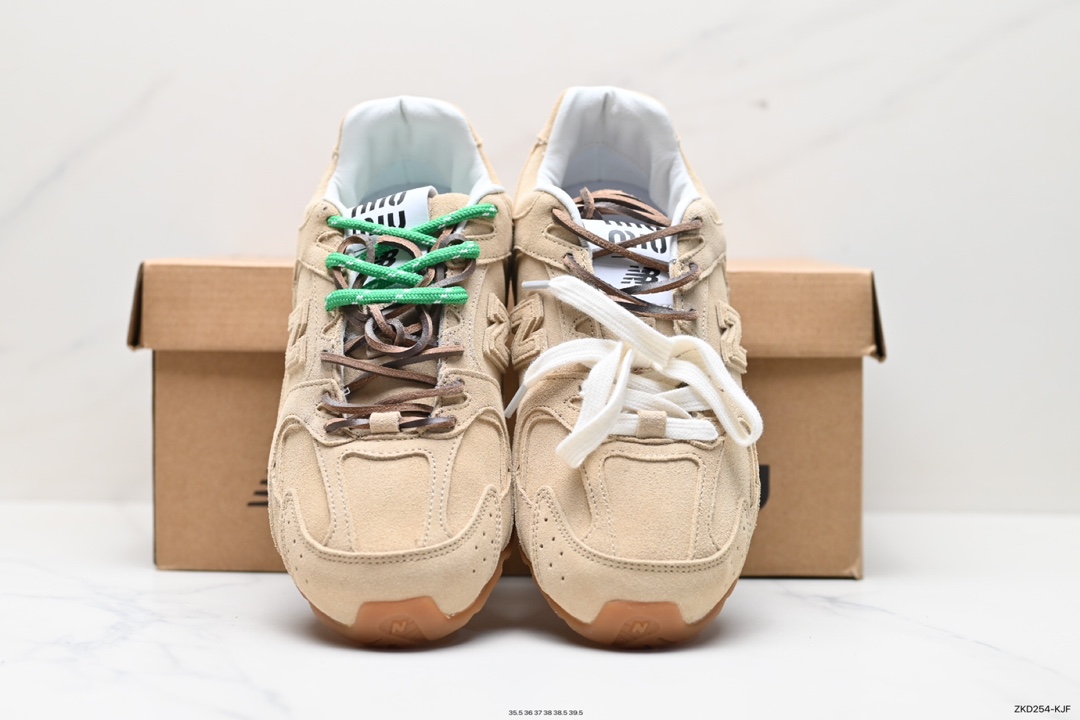 270 新百伦New Balance 530 SL系列低帮经典复古休闲运动慢跑鞋“联名翻毛卡其鞋带” 杏牛猄