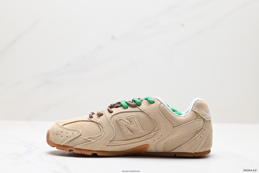 270 新百伦New Balance 530 SL系列低帮经典复古休闲运动慢跑鞋“联名翻毛卡其鞋带” 杏牛猄