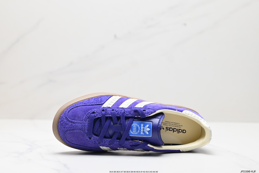 170 阿迪达斯 adidas Originals Gazelle INdoor 紫白 三叶草休闲防滑耐磨低帮板鞋  IF1806