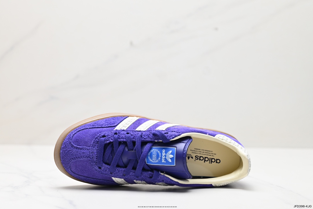 170 阿迪达斯 adidas Originals Gazelle INdoor 紫白 三叶草休闲防滑耐磨低帮板鞋  IF1806