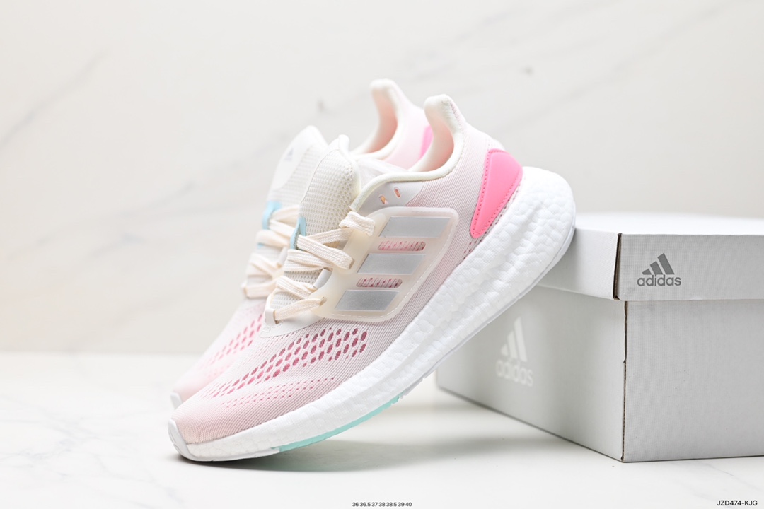 140 阿迪达斯Adidas PureBOOST 22爆米花缓震中底跑步鞋 HQ8582