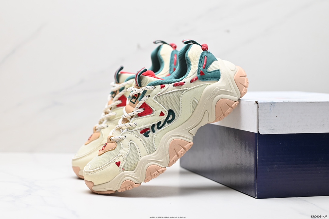 110 Fila Heritage 征峰者2代系列老爹风增高复古中性休闲运动慢跑鞋 F12W232127FMW