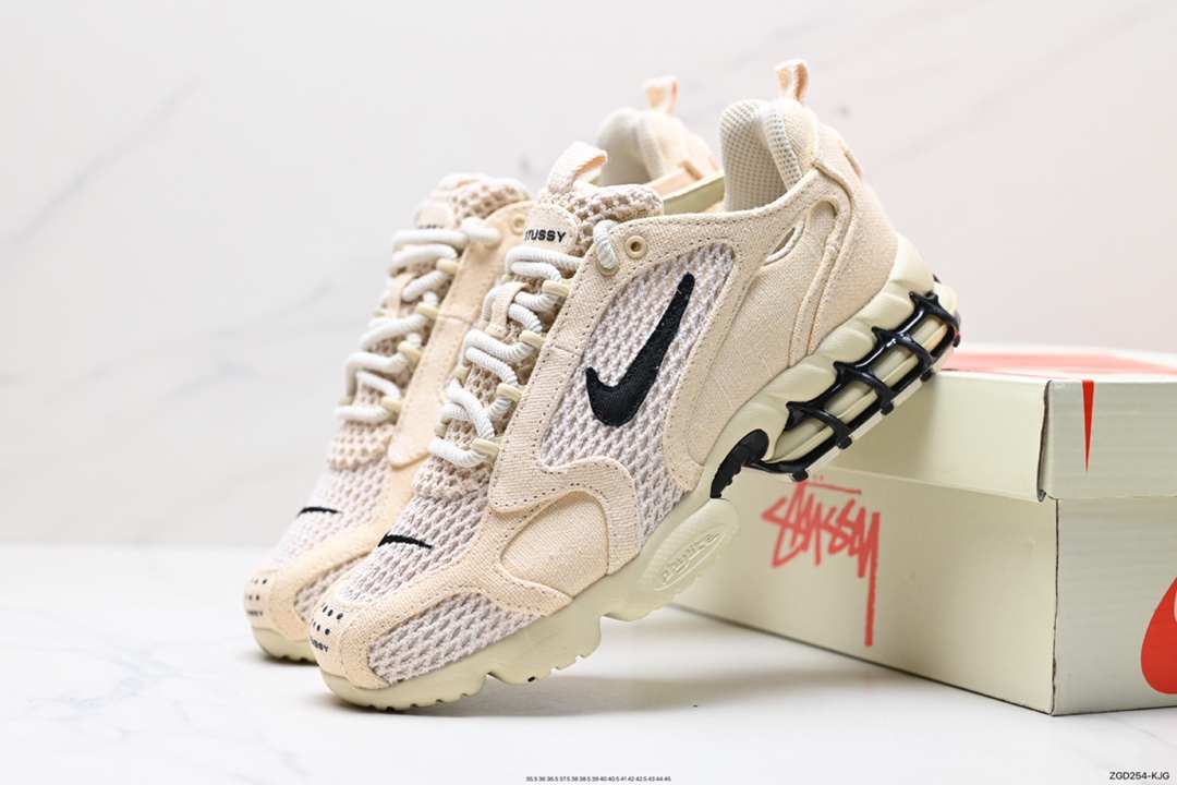 290 纯原Stussy x NK Air Zoom Spiridon Caged 2 美国元祖街头潮牌联名斯图西复古气垫跑鞋CQ5486-200