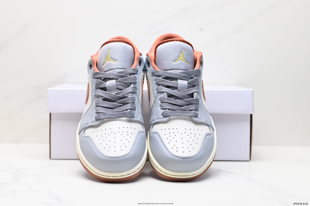 170 耐克Nike Air Jordan 1 Low SE”Phantom Denim Swoosh”AJ1乔丹一代低帮篮球鞋“灰棕牛仔蓝情人节”FZ5045-091