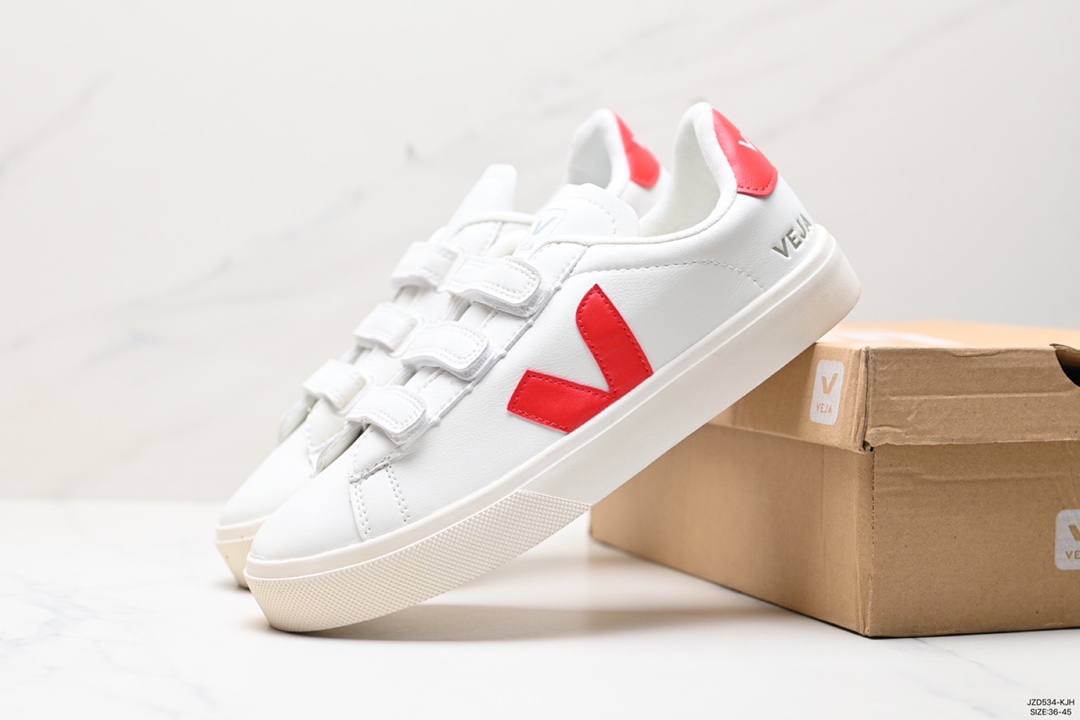 140 Ins爆款法国国民V字经典小白板鞋 Veja Leather Extra Sneakers 春季入夏简约百搭款