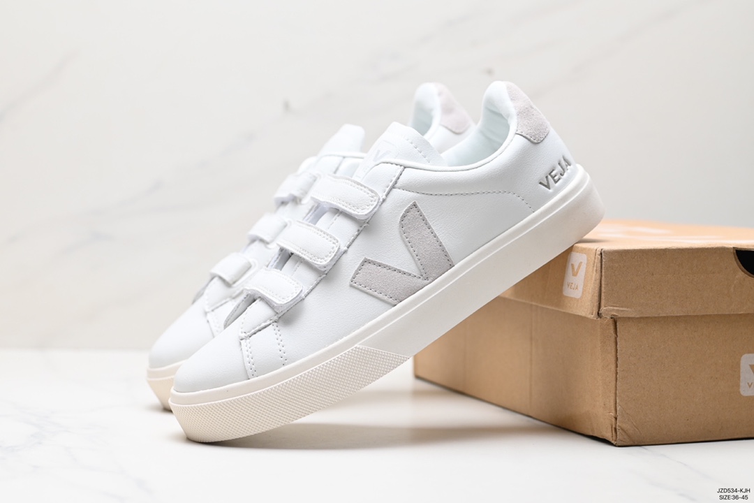 140 Ins爆款法国国民V字经典小白板鞋 Veja Leather Extra Sneakers 春季入夏简约百搭款