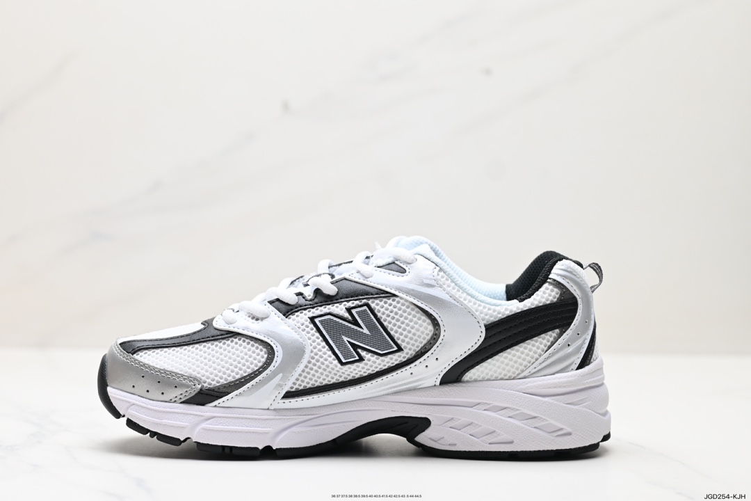 180 New Balance MR530系列复古老爹风网布跑步休闲运动鞋“浅灰深灰白”MR530LB