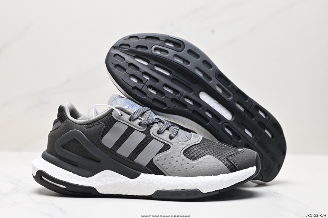 160 全新阿迪AD三叶草 Originals 2020 Day Jogger Boost 慢跑者系列高弹复古休闲运动跑鞋 FW3019